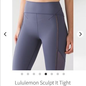 NWOT rare Lululemon Sculpt It Tight Greyvy Size 4